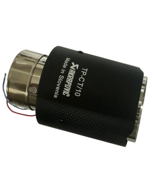 Puntera de Exosto Akrapovic Carbono Mate con Luz Roja