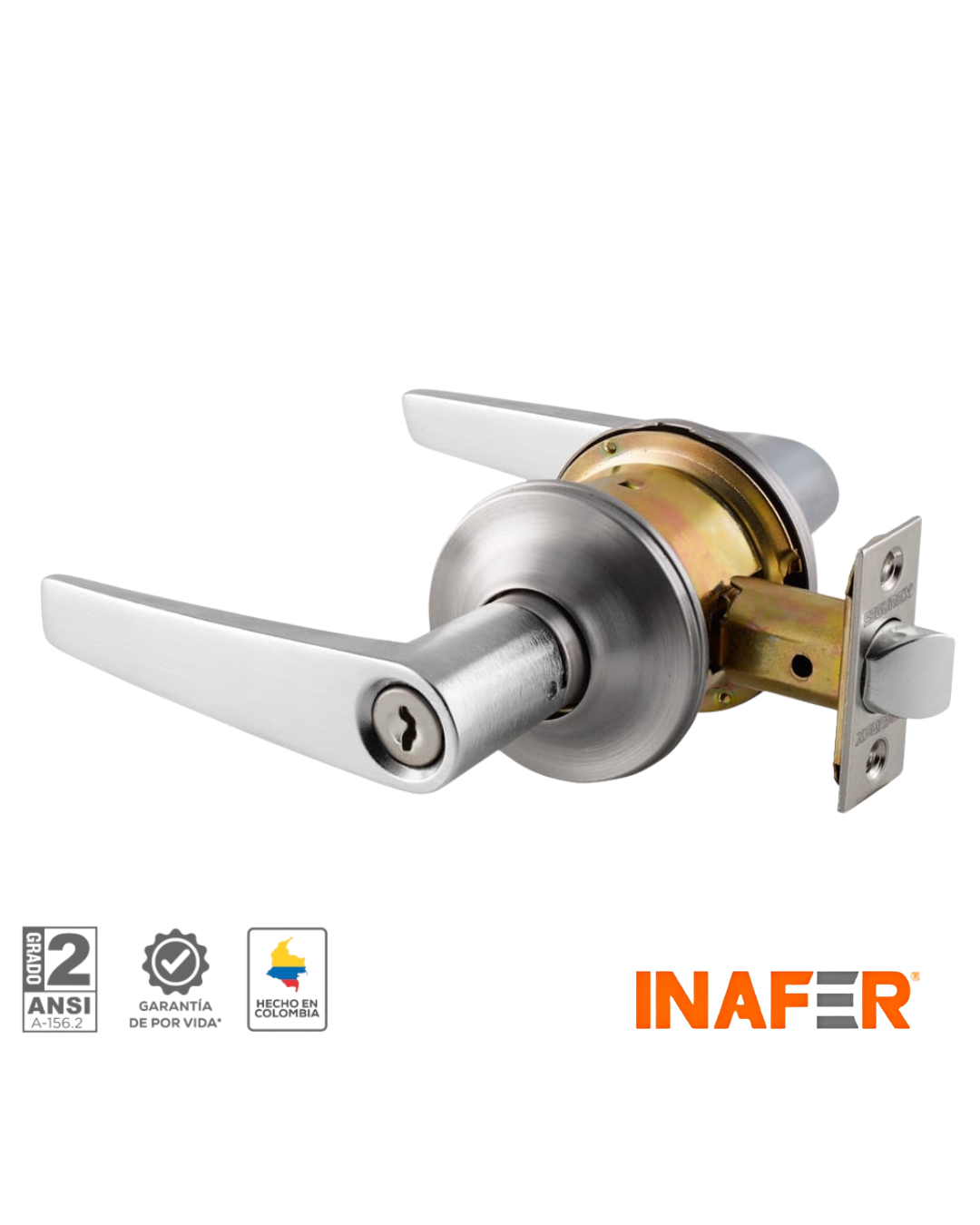 Cerradura Alcoba Júpiter Cromada – INAFER