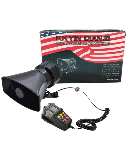 Sirena 100W Negra – 5 Tonos