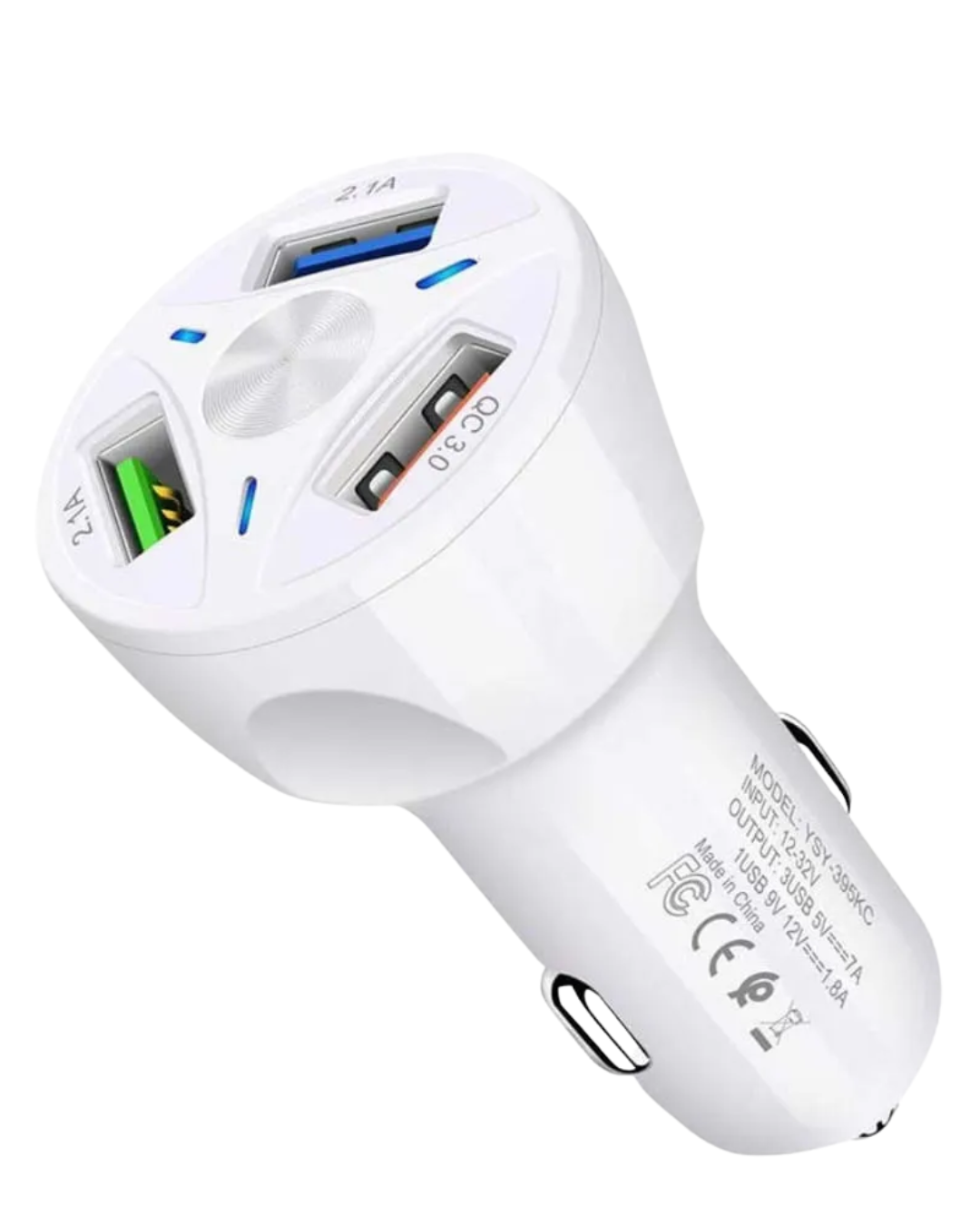 Cargador de Coche Puff para Celular – Blanco y Negro