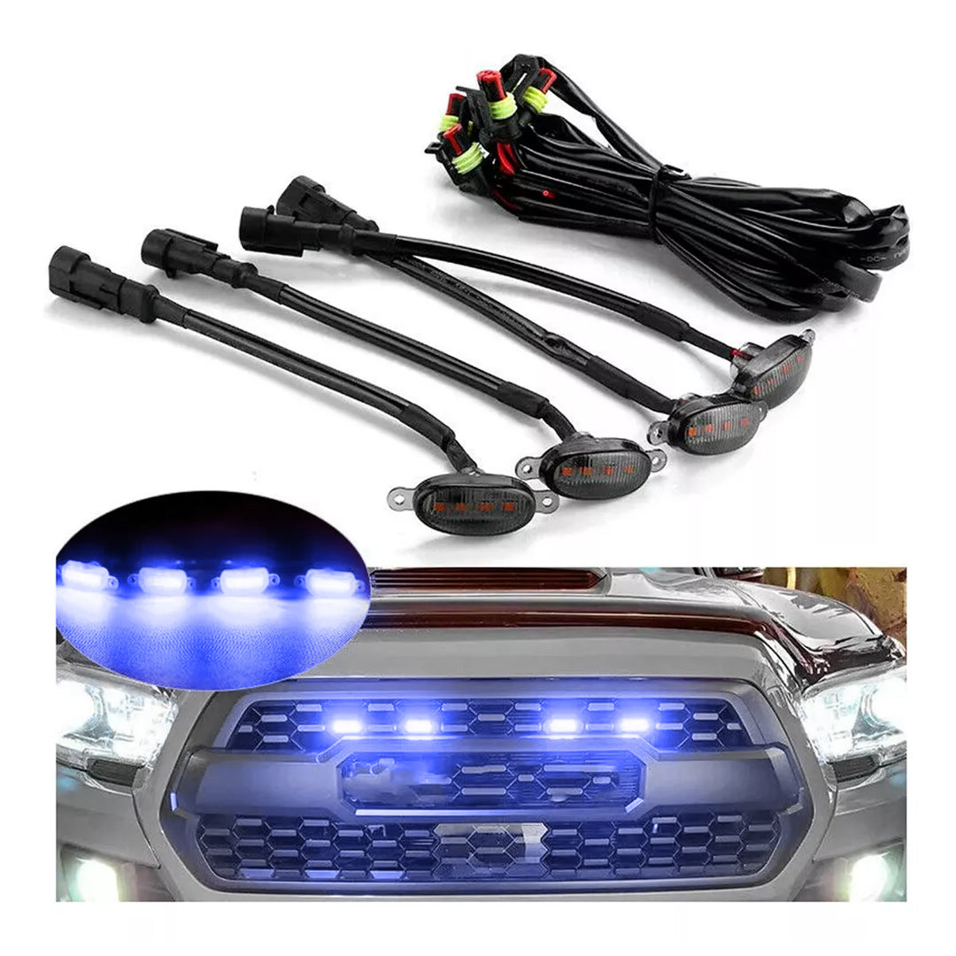 Luces Tipo Persiana Ford Carcasa Ahumada x4 Unidades