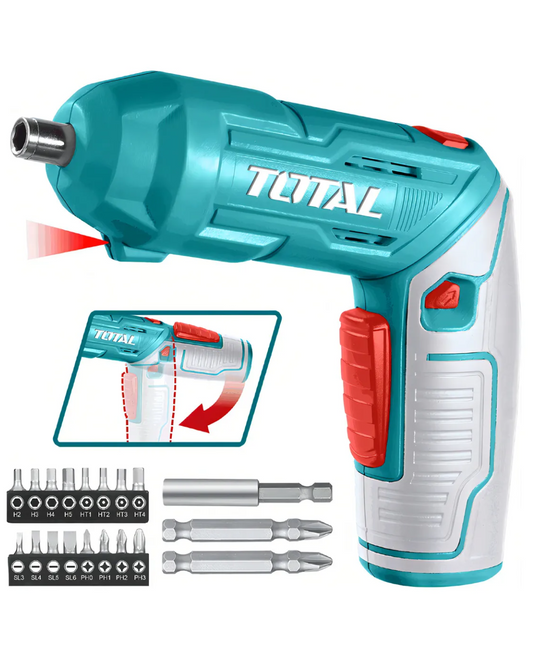 ATORNILLADOR INALÁMBRICO RECARGABLE + SET DE 16 PIEZAS