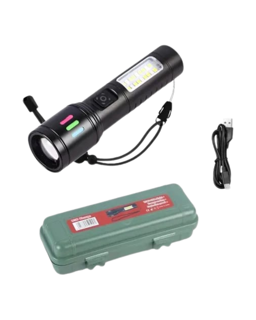 Linterna Grande Recargable Triple Función
