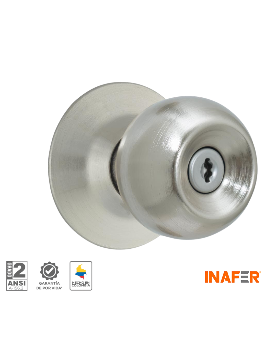 Cerradura Alcoba Saturno Satin Níquel