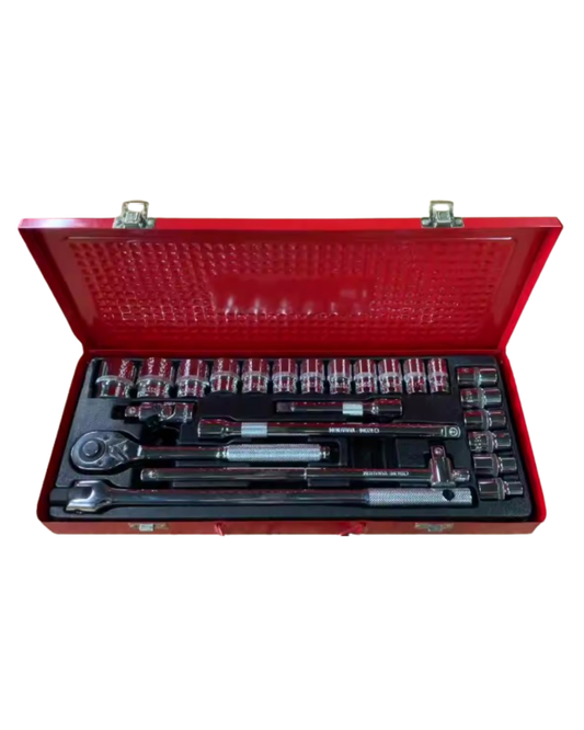 Caja de Herramientas 1/2" – Juego de Copas 24 Piezas