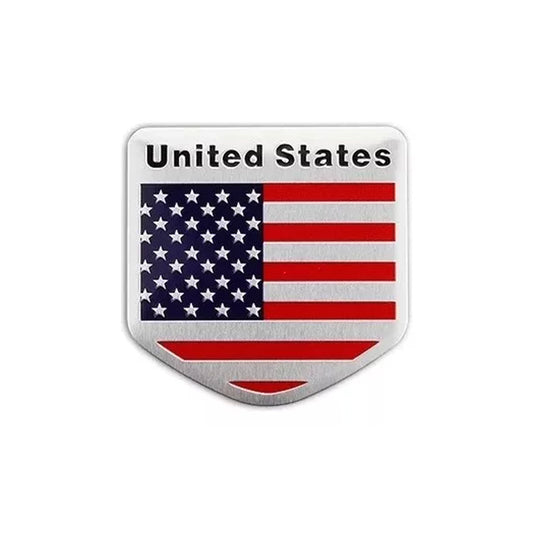 Emblema Bandera En Aluminio USA-B