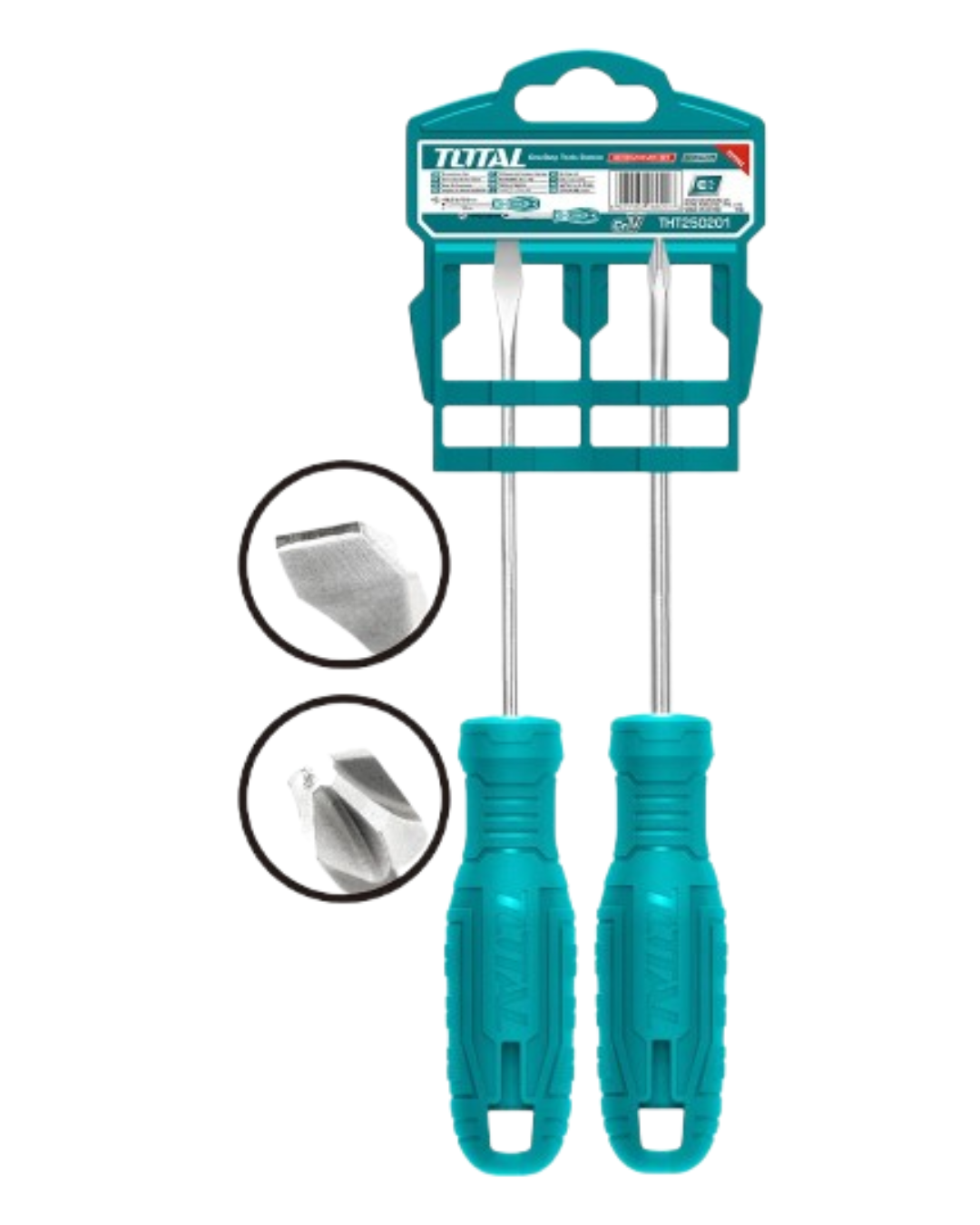 JUEGO DE DESTORNILLADORES CROMO VANADIUM x2 PZS – TOTAL